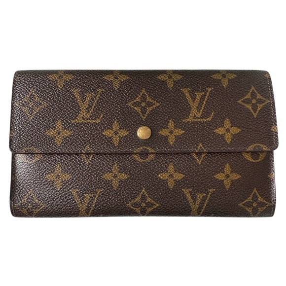 Louis Vuitton Monogram Leather International Trifold Wallet on a Gold Chain - Picture 2 of 9